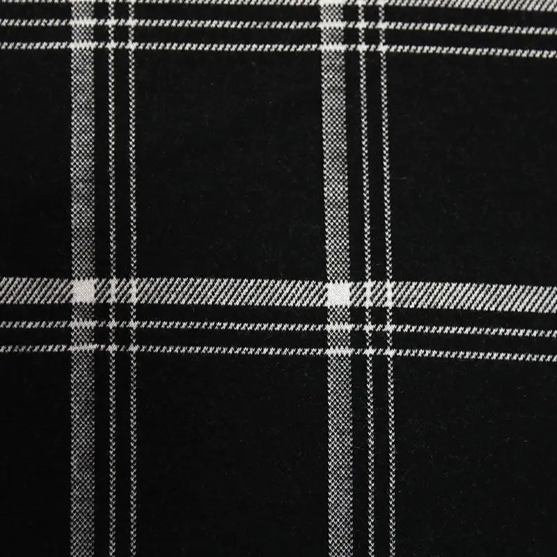 Jacquard Black And White Grid Fabric