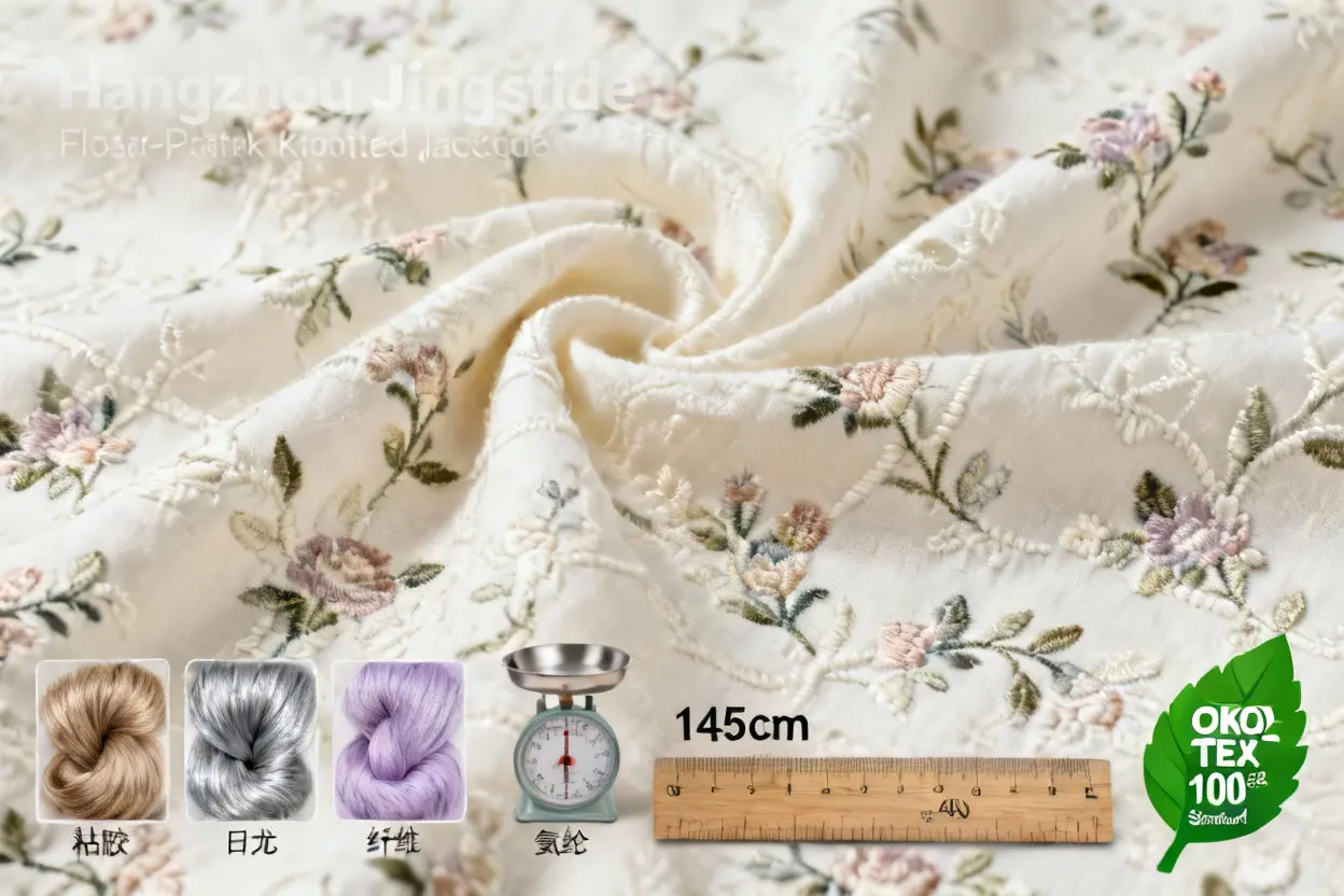 Floral-Patterned Knitted Jacquard Fabric: Elevating Women’s Apparel with Luxury, Comfort, and Sustainable Excellence from Hangzhou Jinfeng Textile