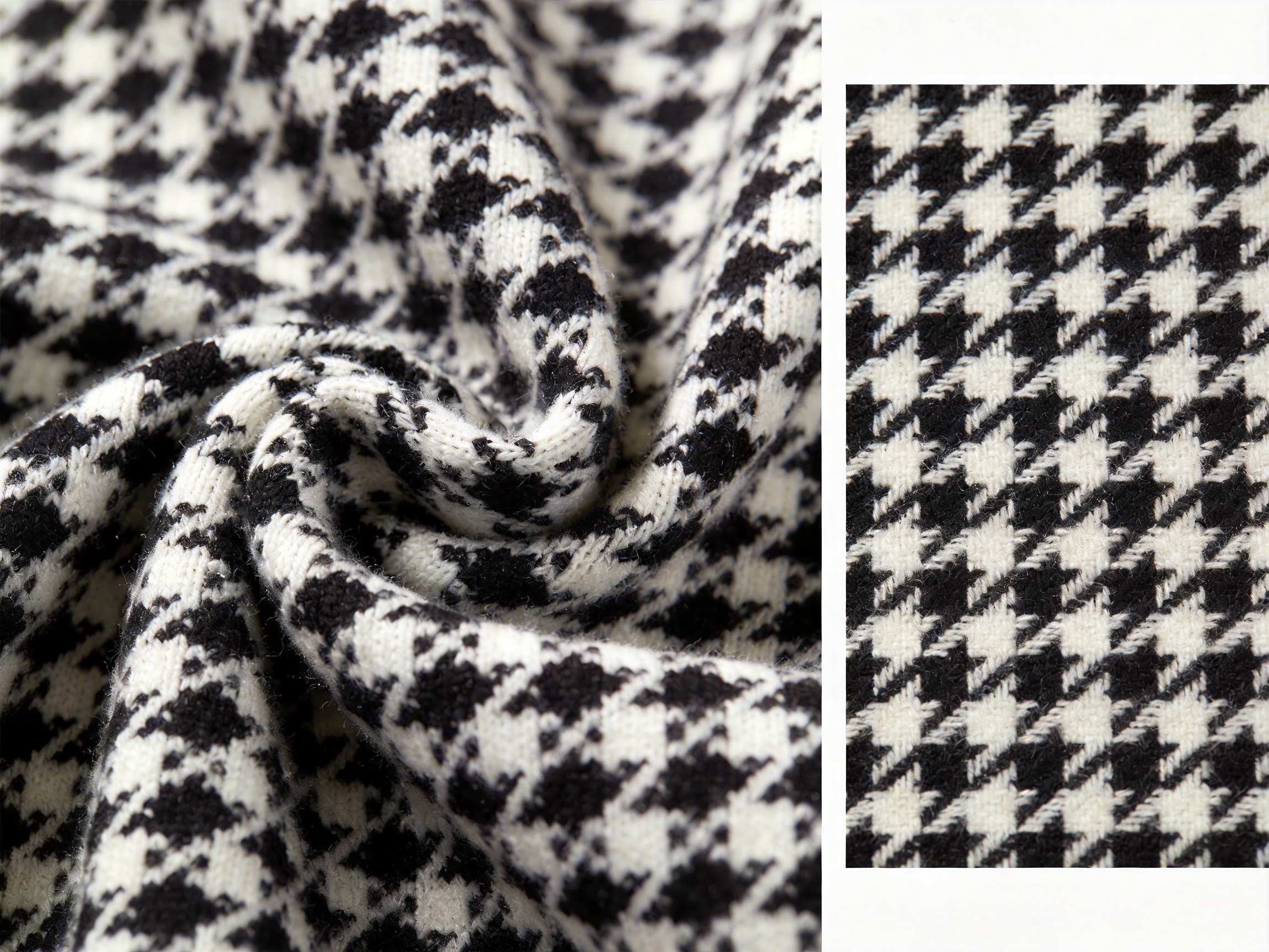 Knitted Jacquard Houndstooth Fabric: A Timeless Blend of Comfort, Style, and Durability