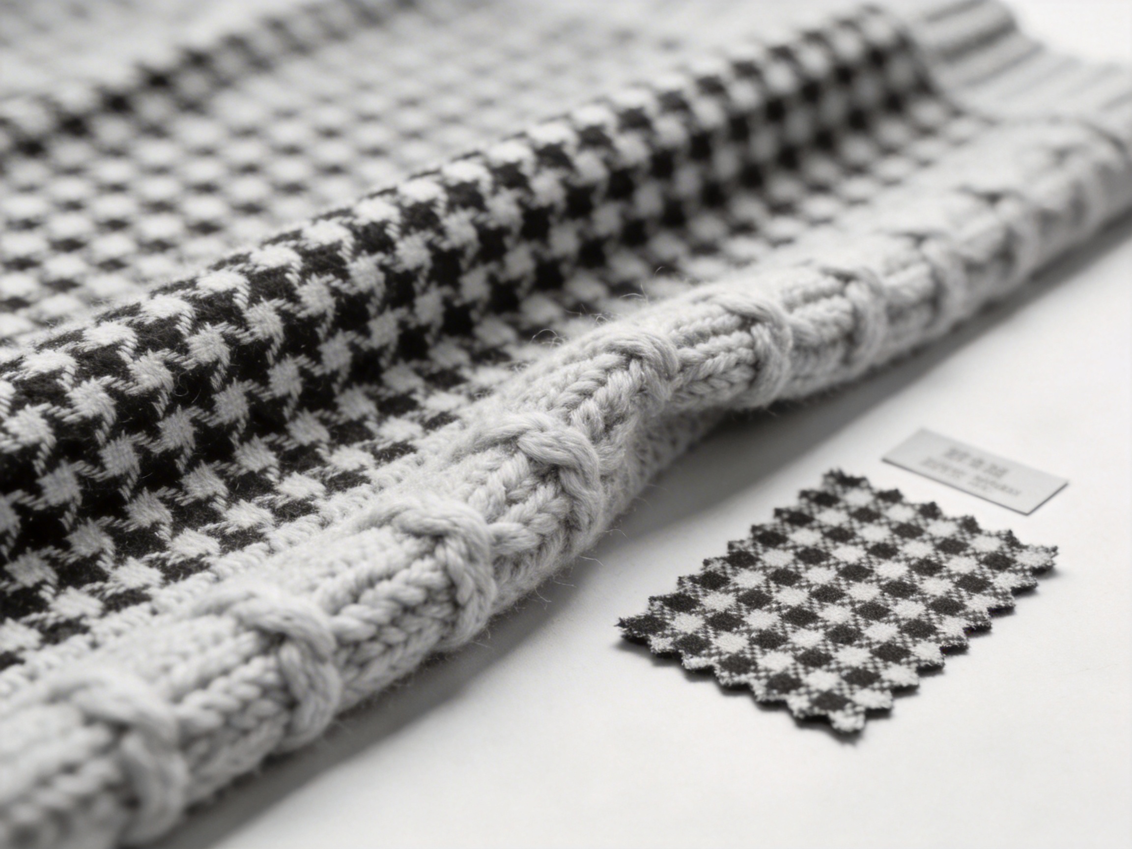 Knitted Jacquard Houndstooth Fabric: A Timeless Blend of Comfort, Style, and Durability