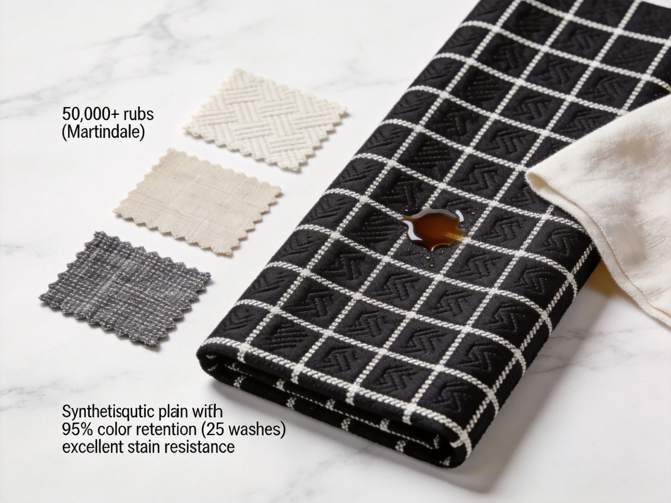 Jacquard Black And White Grid Fabric: A Timeless Blend of Durability, Versatility, and Aesthetic Appeal