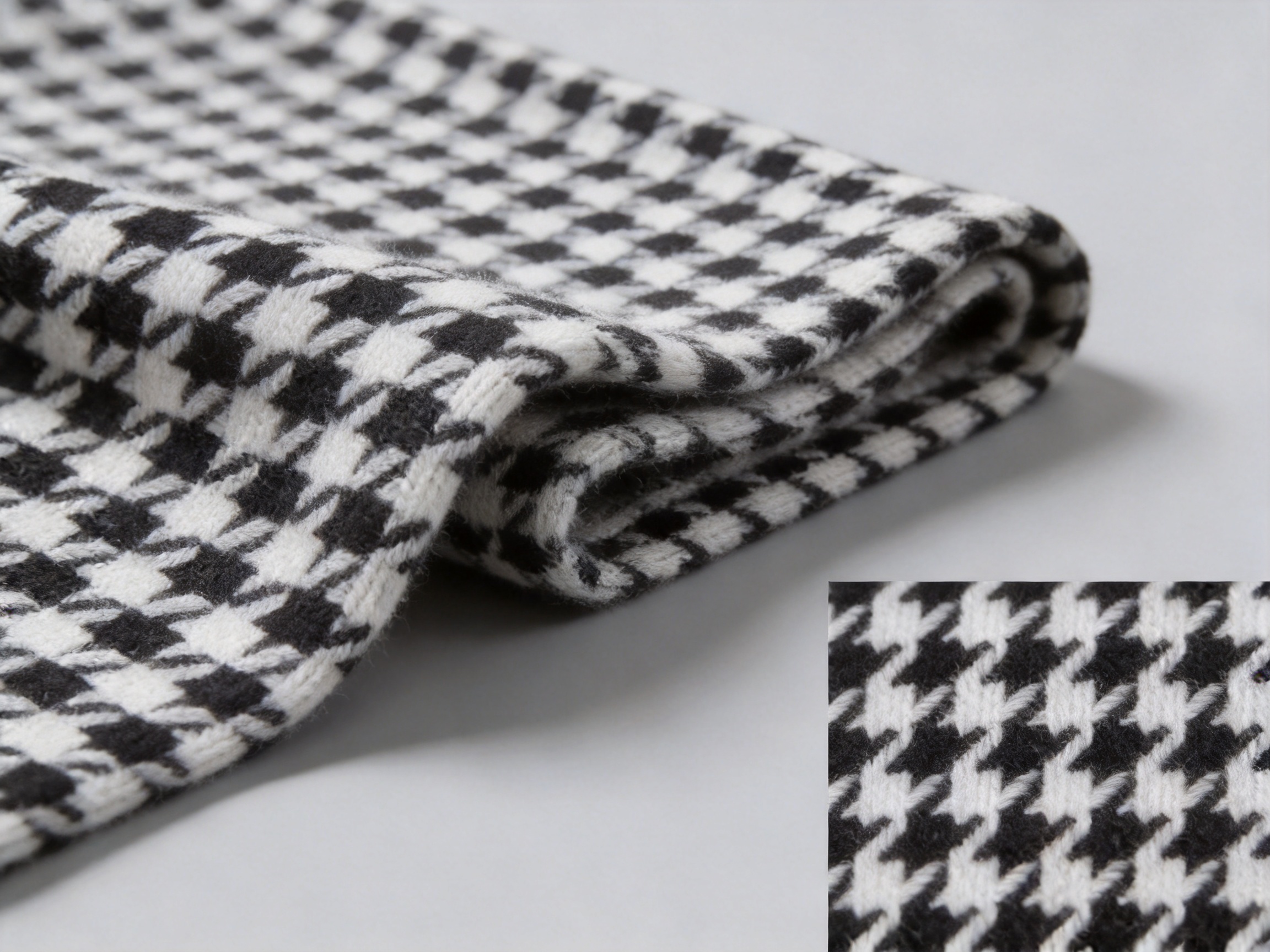 Knitted Jacquard Houndstooth Fabric for Classic Apparel with Modern Performance